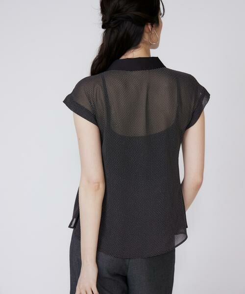 Maglie le cassetto / マーリエ ル カセット シャツ・ブラウス | 《大きいサイズ》衿配色シアードットブラウス | 詳細12