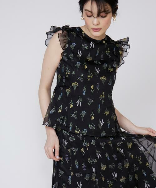 Maglie le cassetto / マーリエ ル カセット シャツ・ブラウス | 《大きいサイズ》３Dフラワープリントブラウス | 詳細1