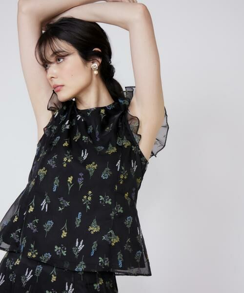 Maglie le cassetto / マーリエ ル カセット シャツ・ブラウス | 《大きいサイズ》３Dフラワープリントブラウス | 詳細9