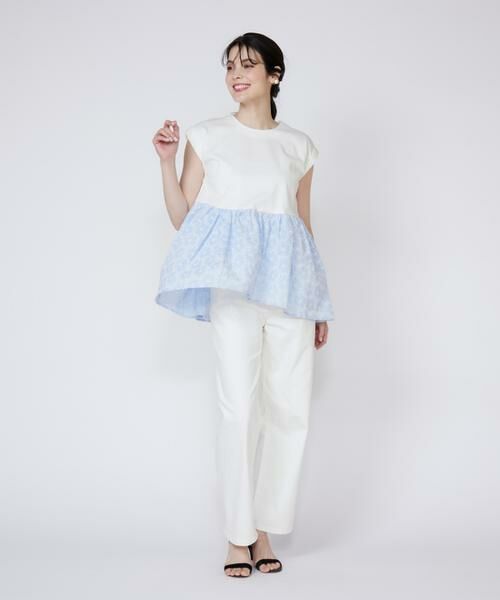 Maglie le cassetto / マーリエ ル カセット Tシャツ | 刺繍レースドッキングカットソー | 詳細7