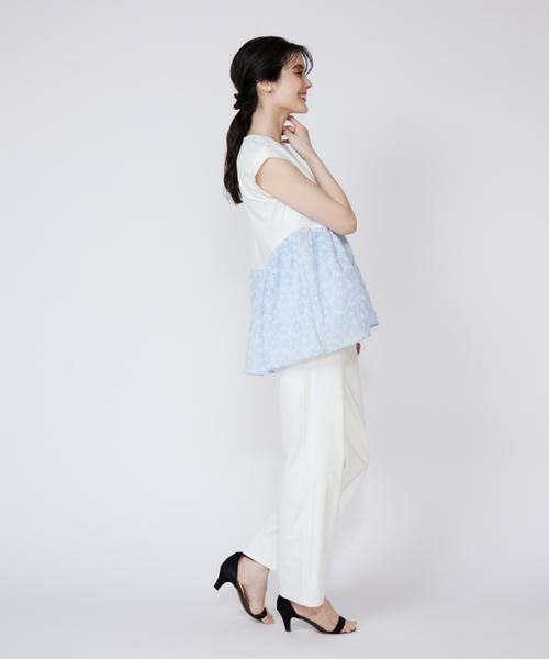 Maglie le cassetto / マーリエ ル カセット Tシャツ | 刺繍レースドッキングカットソー | 詳細8