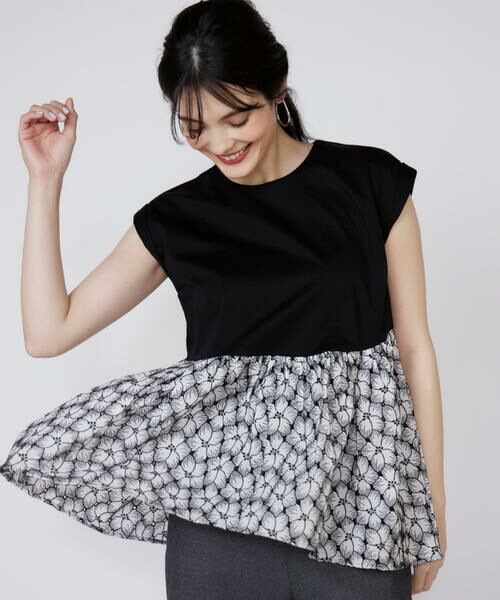 Maglie le cassetto / マーリエ ル カセット Tシャツ | 刺繍レースドッキングカットソー | 詳細28