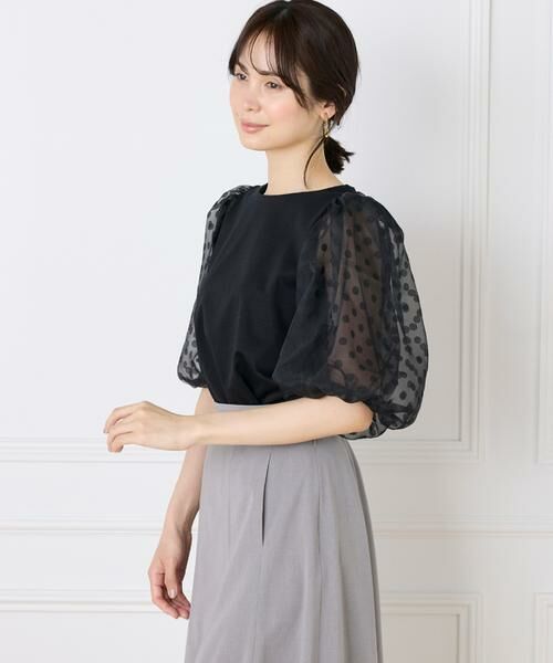 Maglie le cassetto / マーリエ ル カセット カットソー | 《大きいサイズ》ドットチュールドッキングカットソー | 詳細11