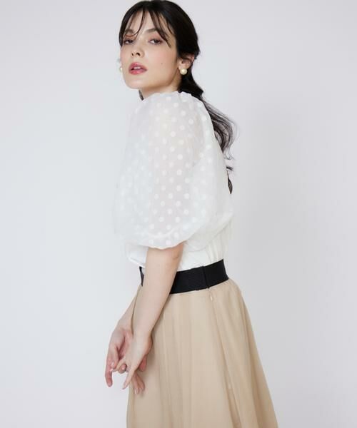 Maglie le cassetto / マーリエ ル カセット カットソー | 《大きいサイズ》ドットチュールドッキングカットソー | 詳細13