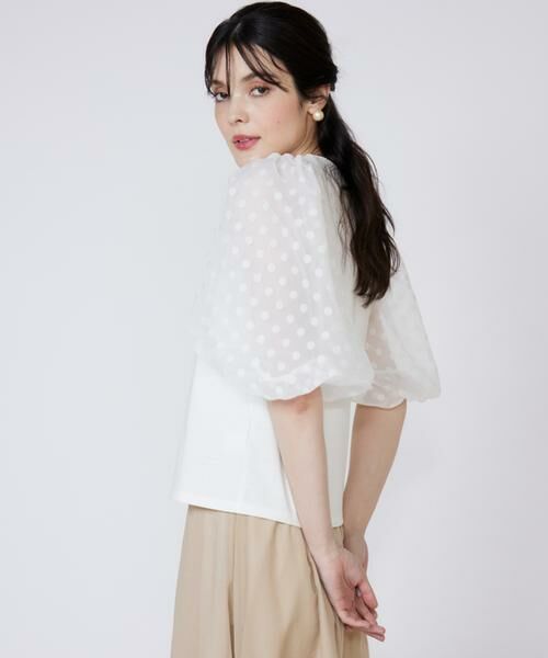 Maglie le cassetto / マーリエ ル カセット カットソー | 《大きいサイズ》ドットチュールドッキングカットソー | 詳細15