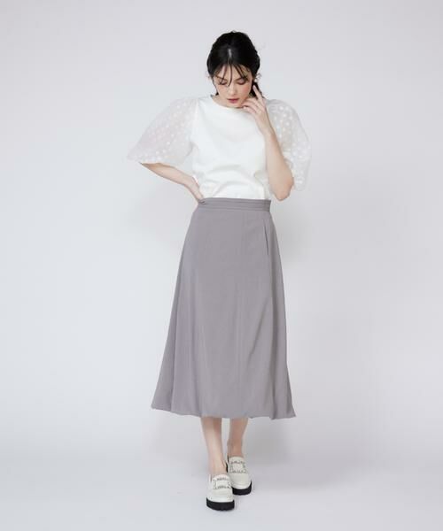 Maglie le cassetto / マーリエ ル カセット カットソー | 《大きいサイズ》ドットチュールドッキングカットソー | 詳細7