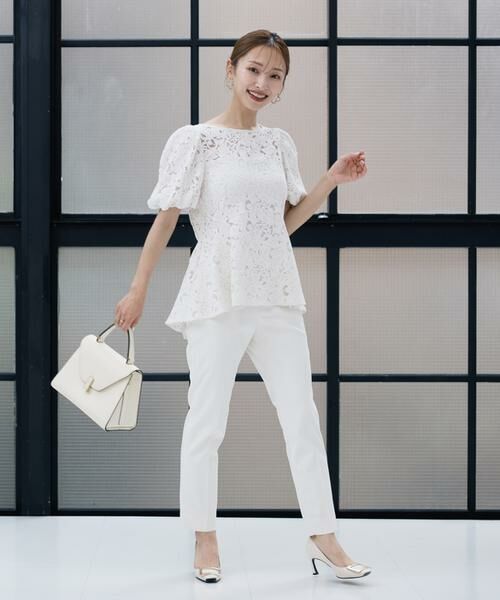 Maglie le cassetto / マーリエ ル カセット シャツ・ブラウス | 《M Maglie le cassetto×吉田理紗》シアーレースペプラムブラウス | 詳細2