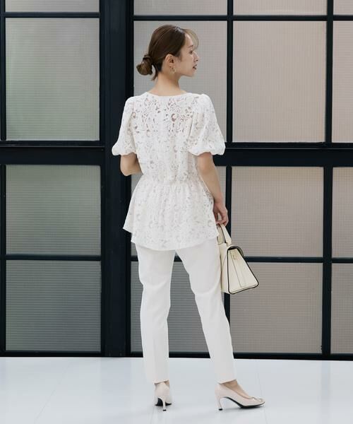 Maglie le cassetto / マーリエ ル カセット シャツ・ブラウス | 《M Maglie le cassetto×吉田理紗》シアーレースペプラムブラウス | 詳細5