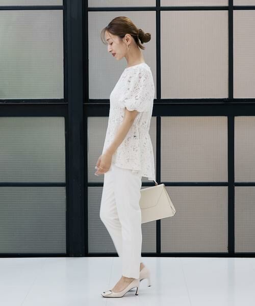 Maglie le cassetto / マーリエ ル カセット シャツ・ブラウス | 《M Maglie le cassetto×吉田理紗》シアーレースペプラムブラウス | 詳細12