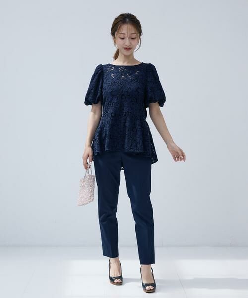 Maglie le cassetto / マーリエ ル カセット シャツ・ブラウス | 《M Maglie le cassetto×吉田理紗》シアーレースペプラムブラウス | 詳細14