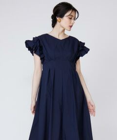 Maglie le cassetto / マーリエ ル カセット ロング・マキシ丈ワンピース | 《大きいサイズ》フリルスリーブワンピース
