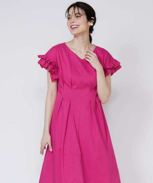 Maglie le cassetto / マーリエ ル カセット ロング・マキシ丈ワンピース | 《大きいサイズ》フリルスリーブワンピース | 詳細1