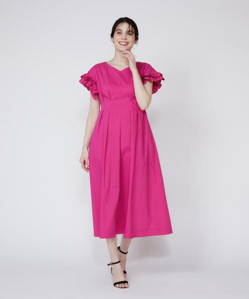 Maglie le cassetto / マーリエ ル カセット ロング・マキシ丈ワンピース | 《大きいサイズ》フリルスリーブワンピース | 詳細2