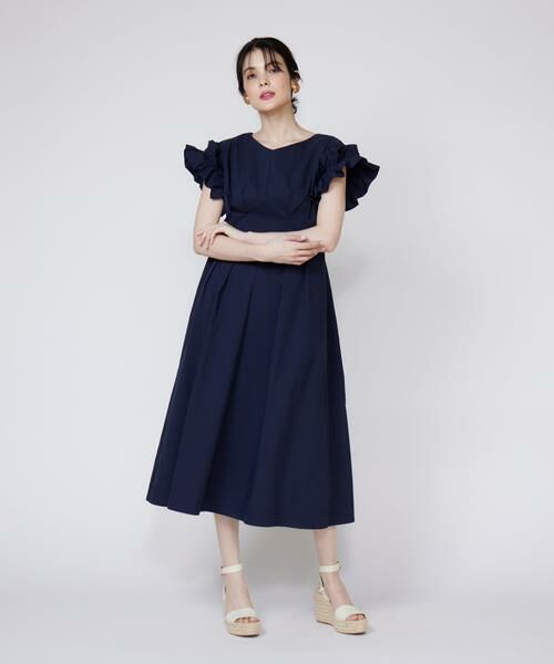 Maglie le cassetto / マーリエ ル カセット ロング・マキシ丈ワンピース | 《大きいサイズ》フリルスリーブワンピース | 詳細9