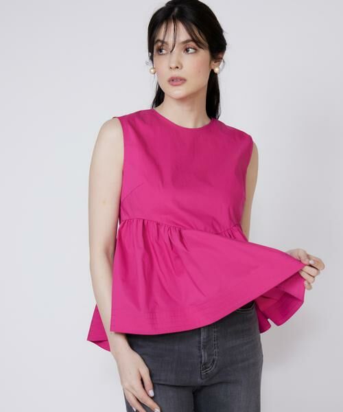Maglie le cassetto / マーリエ ル カセット シャツ・ブラウス | ペプラムブラウス(ピンク1)