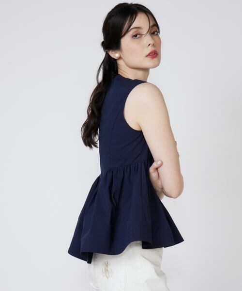 Maglie le cassetto / マーリエ ル カセット シャツ・ブラウス | ペプラムブラウス(ネイビー)