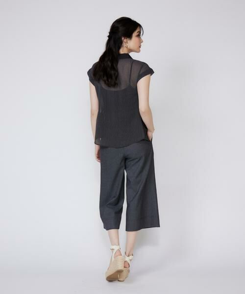 Maglie le cassetto / マーリエ ル カセット シャツ・ブラウス | 《プラスサイズ》衿配色シアードットブラウス | 詳細9