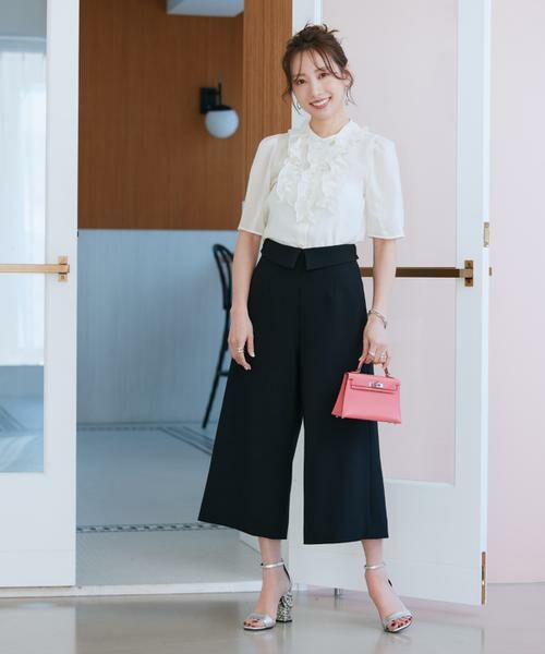 Maglie le cassetto / マーリエ ル カセット その他パンツ | 《プラスサイズ》ハイウエストリバースガウチョパンツ《M Maglie le cassetto×冨張愛》 | 詳細3