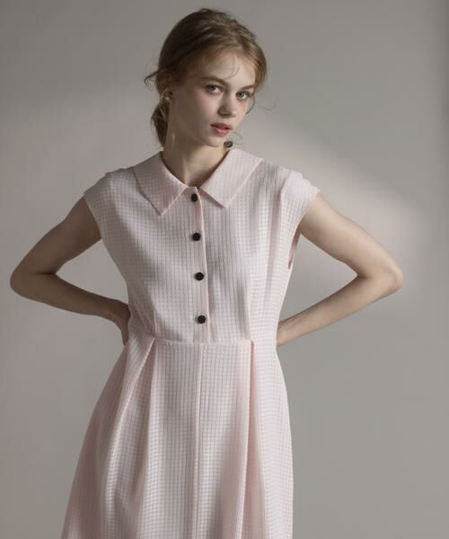 sheller シアーチェックミニワンピース　white フリーサイズ sheller シアーチェックミニワンピース white フリーサイズ