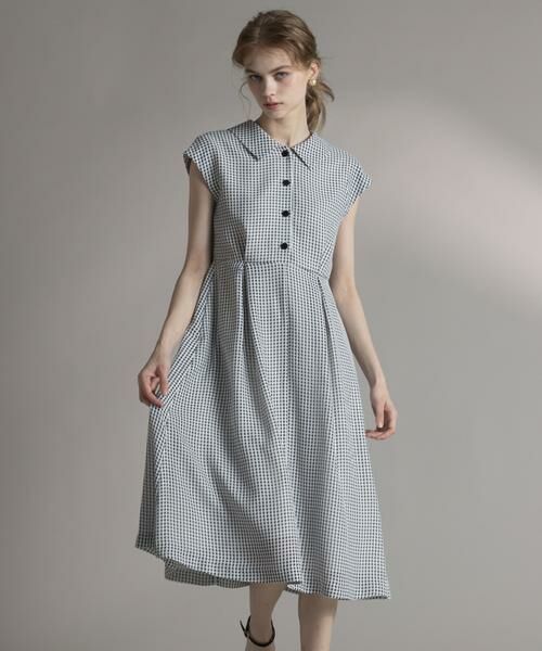 Maglie le cassetto / マーリエ ル カセット ミニ丈・ひざ丈ワンピース | 《大きいサイズ》《WEB限定》シアーチェックワンピース | 詳細1