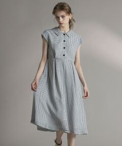 Maglie le cassetto / マーリエ ル カセット ミニ丈・ひざ丈ワンピース | 《プラスサイズ》《WEB限定》シアーチェックワンピース