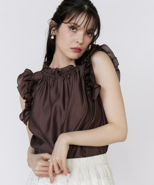 Maglie le cassetto / マーリエ ル カセット シャツ・ブラウス | シャイニーフリルブラウス | 詳細1