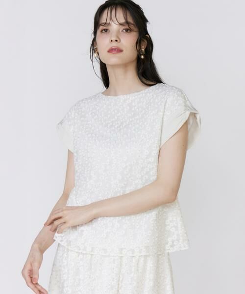 Maglie le cassetto / マーリエ ル カセット シャツ・ブラウス | フラワー刺繍ブラウス | 詳細1