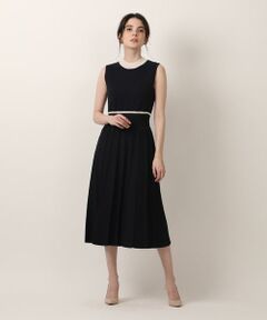 Maglie le cassetto / マーリエ ル カセット ミニ丈・ひざ丈ワンピース | 《大きいサイズ》バイカラーニットワンピース《M Maglie le cassetto》