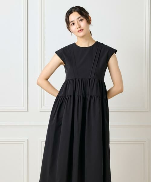 Maglie le cassetto / マーリエ ル カセット ミニ丈・ひざ丈ワンピース | 《大きいサイズ》タックフレンチティアードワンピース | 詳細1