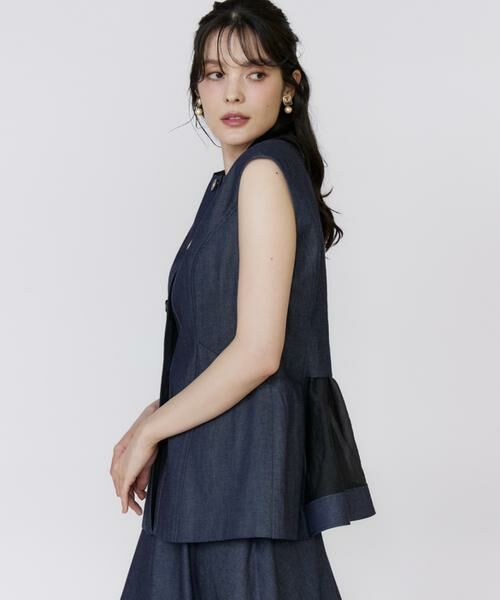 Maglie le cassetto / マーリエ ル カセット ベスト | 《美人百花9月号掲載》《フランドル45周年限定コレクション》シアードッキングデニムジレ《M Maglie le cassetto》 | 詳細10