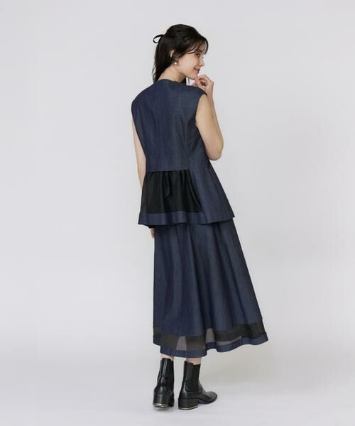 Maglie le cassetto / マーリエ ル カセット ベスト | 《美人百花9月号掲載》《フランドル45周年限定コレクション》シアードッキングデニムジレ《M Maglie le cassetto》 | 詳細5