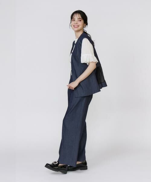 Maglie le cassetto / マーリエ ル カセット ベスト | 《美人百花9月号掲載》《フランドル45周年限定コレクション》シアードッキングデニムジレ《M Maglie le cassetto》 | 詳細7