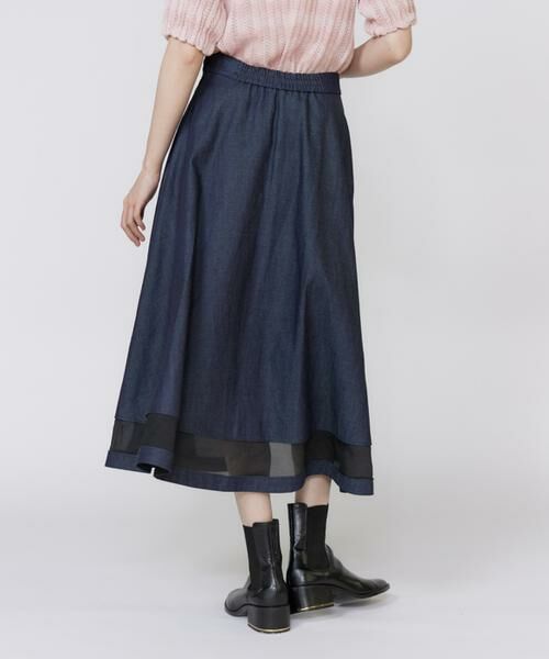 Maglie le cassetto / マーリエ ル カセット ミニ・ひざ丈スカート | 《フランドル45周年限定コレクション》《大きいサイズ》シアードッキングデニムスカート《M Maglie le cassetto》 | 詳細13