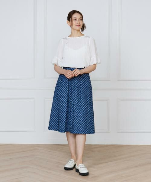 Maglie le cassetto / マーリエ ル カセット デニムスカート | 《大きいサイズ》フラワー刺繍デニムスカート《M Maglie le cassetto》 | 詳細19