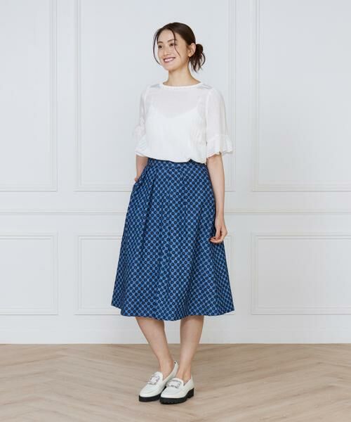 Maglie le cassetto / マーリエ ル カセット デニムスカート | 《大きいサイズ》フラワー刺繍デニムスカート《M Maglie le cassetto》 | 詳細21