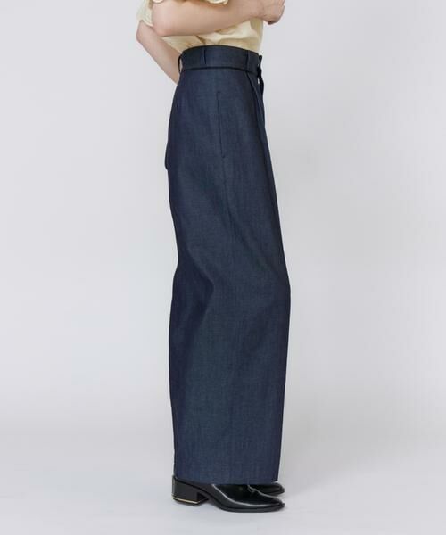 Maglie le cassetto / マーリエ ル カセット デニムパンツ | 《美人百花9月号掲載》《フランドル45周年限定コレクション》サスペンダー付きセミワイドデニムパンツ《M Maglie le cassetto》 | 詳細12