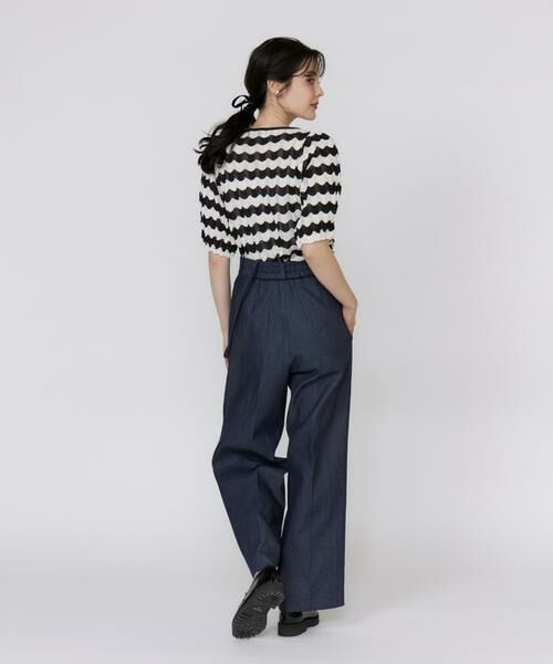 Maglie le cassetto / マーリエ ル カセット ニット・セーター | 透かしボーダーニット | 詳細4