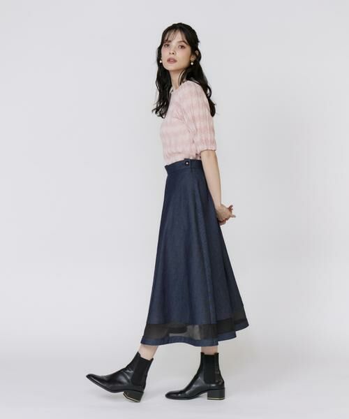 Maglie le cassetto / マーリエ ル カセット ニット・セーター | 透かしボーダーニット | 詳細6