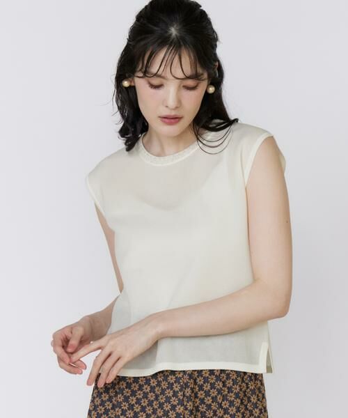 Maglie le cassetto / マーリエ ル カセット ベスト | ブレード付きシアーニット | 詳細1