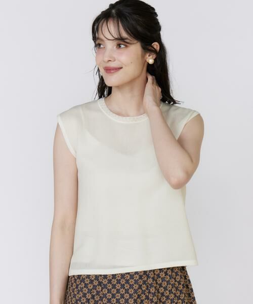 Maglie le cassetto / マーリエ ル カセット ベスト | ブレード付きシアーニット | 詳細8