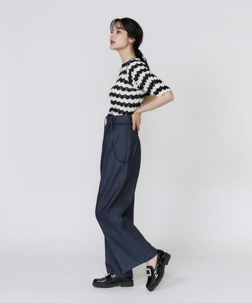 Maglie le cassetto / マーリエ ル カセット ニット・セーター | 《大きいサイズ》透かしボーダーニット | 詳細3