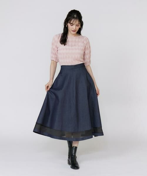 Maglie le cassetto / マーリエ ル カセット ニット・セーター | 《大きいサイズ》透かしボーダーニット | 詳細5