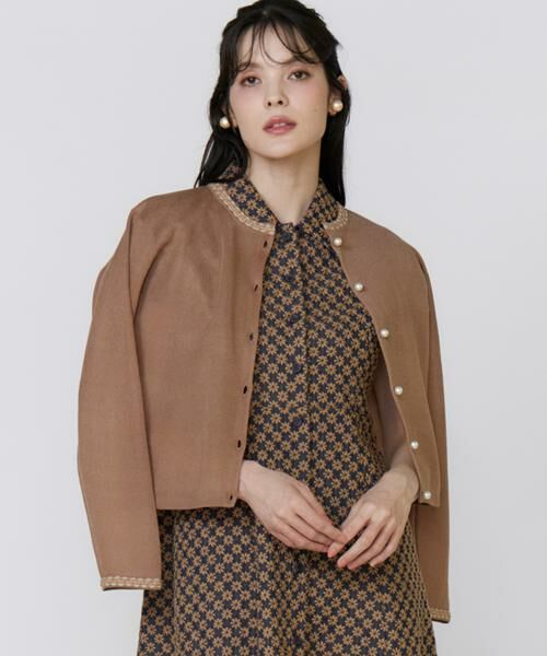 Maglie le cassetto / マーリエ ル カセット カーディガン・ボレロ | 《大きいサイズ》ブレード付きシアーカーディガン | 詳細1