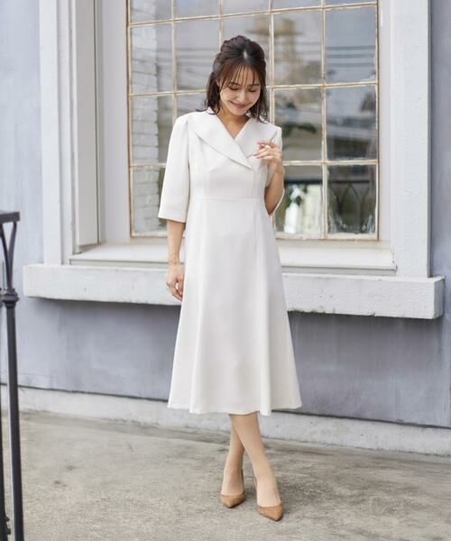Maglie le cassetto / マーリエ ル カセット ミニ丈・ひざ丈ワンピース | 《M Maglie le cassetto》ショールカラーワンピース | 詳細10