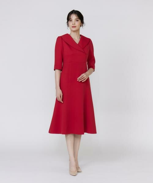 Maglie le cassetto / マーリエ ル カセット ミニ丈・ひざ丈ワンピース | 《M Maglie le cassetto》ショールカラーワンピース | 詳細3