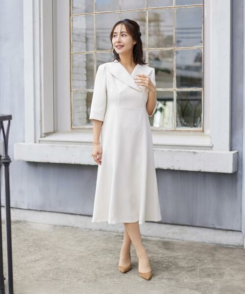 Maglie le cassetto / マーリエ ル カセット ミニ丈・ひざ丈ワンピース | 《M Maglie le cassetto》ショールカラーワンピース | 詳細9