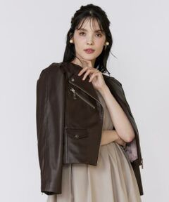 Maglie le cassetto / マーリエ ル カセット レザーブルゾン・ジャケット | 《M Maglie le cassetto》スパニッシュラムレザーブルゾン《美人百花9月号掲載》