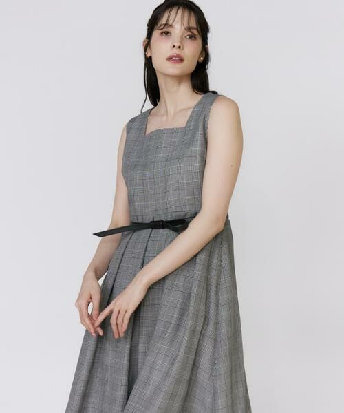 Maglie le cassetto / マーリエ ル カセット ミニ丈・ひざ丈ワンピース | 《大きいサイズ》グレンチェックワンピース | 詳細1