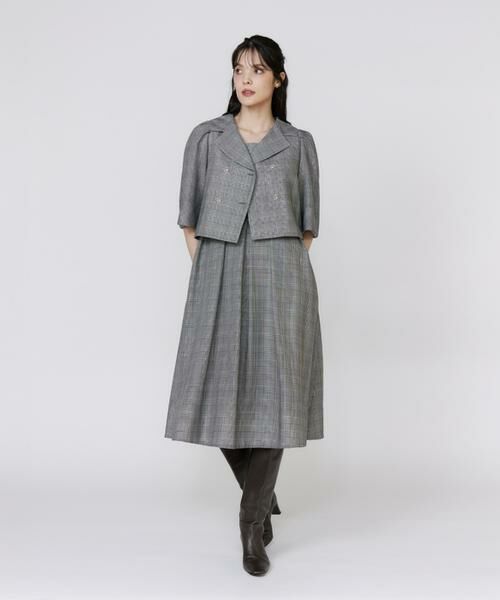 Maglie le cassetto / マーリエ ル カセット ミニ丈・ひざ丈ワンピース | 《大きいサイズ》グレンチェックワンピース | 詳細5