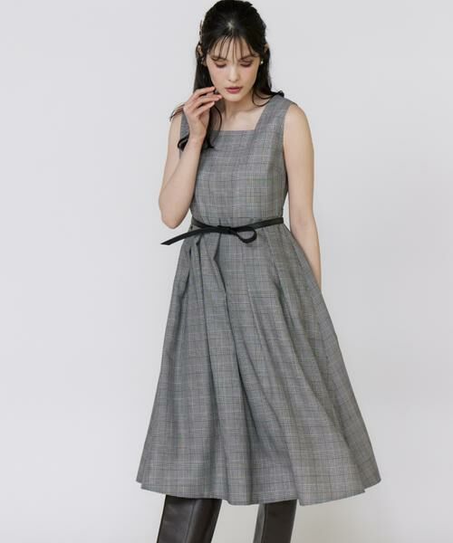 Maglie le cassetto / マーリエ ル カセット ミニ丈・ひざ丈ワンピース | 《大きいサイズ》グレンチェックワンピース | 詳細9